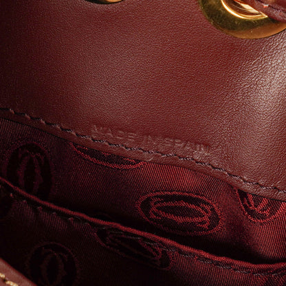 Cartier Must de Cartier Tasche aus burgunderrotem Leder