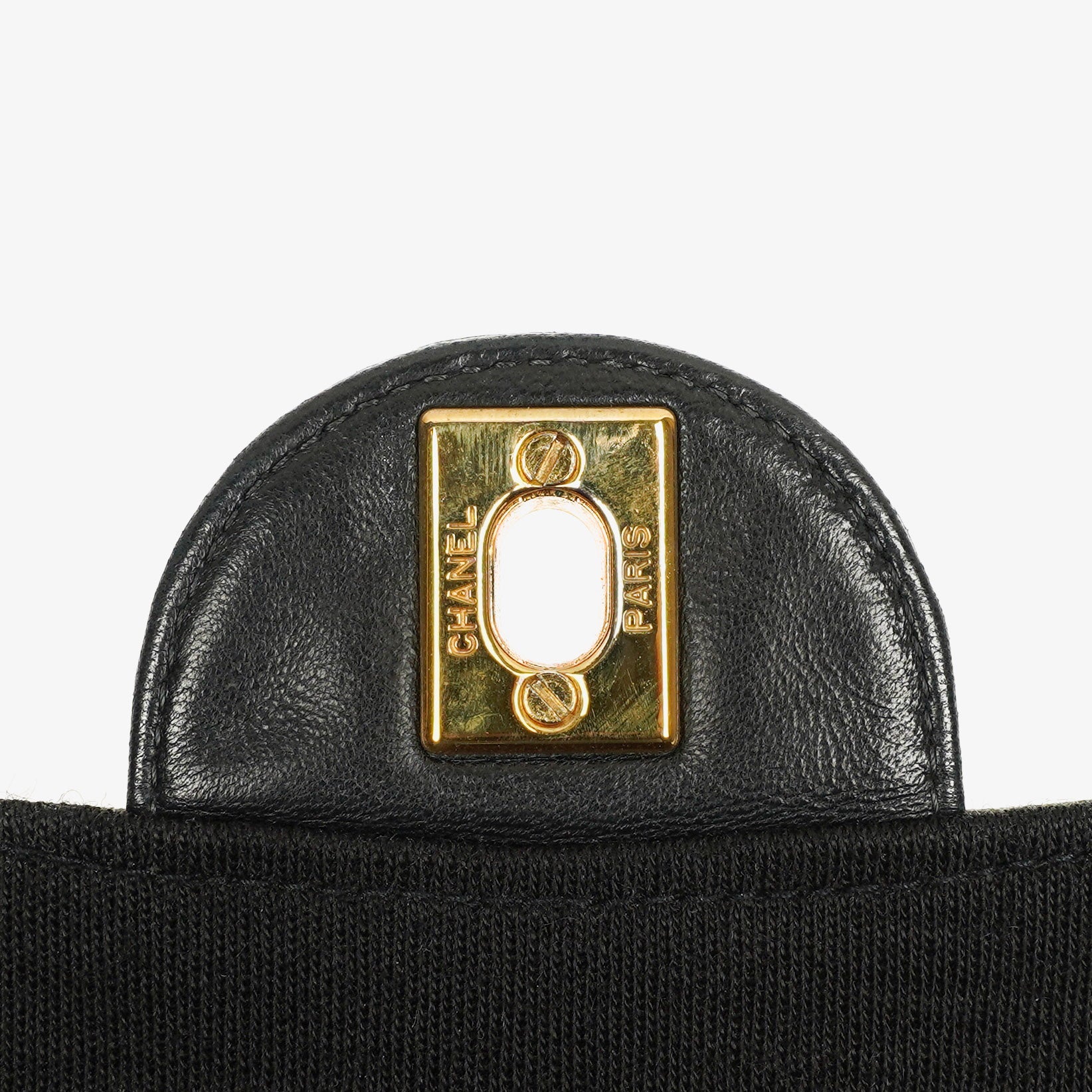 Chanel Medium Classic Vintage Single Flap Tasche aus gestepptem Lammleder und Jersey mit 24K vergoldeter Hardware