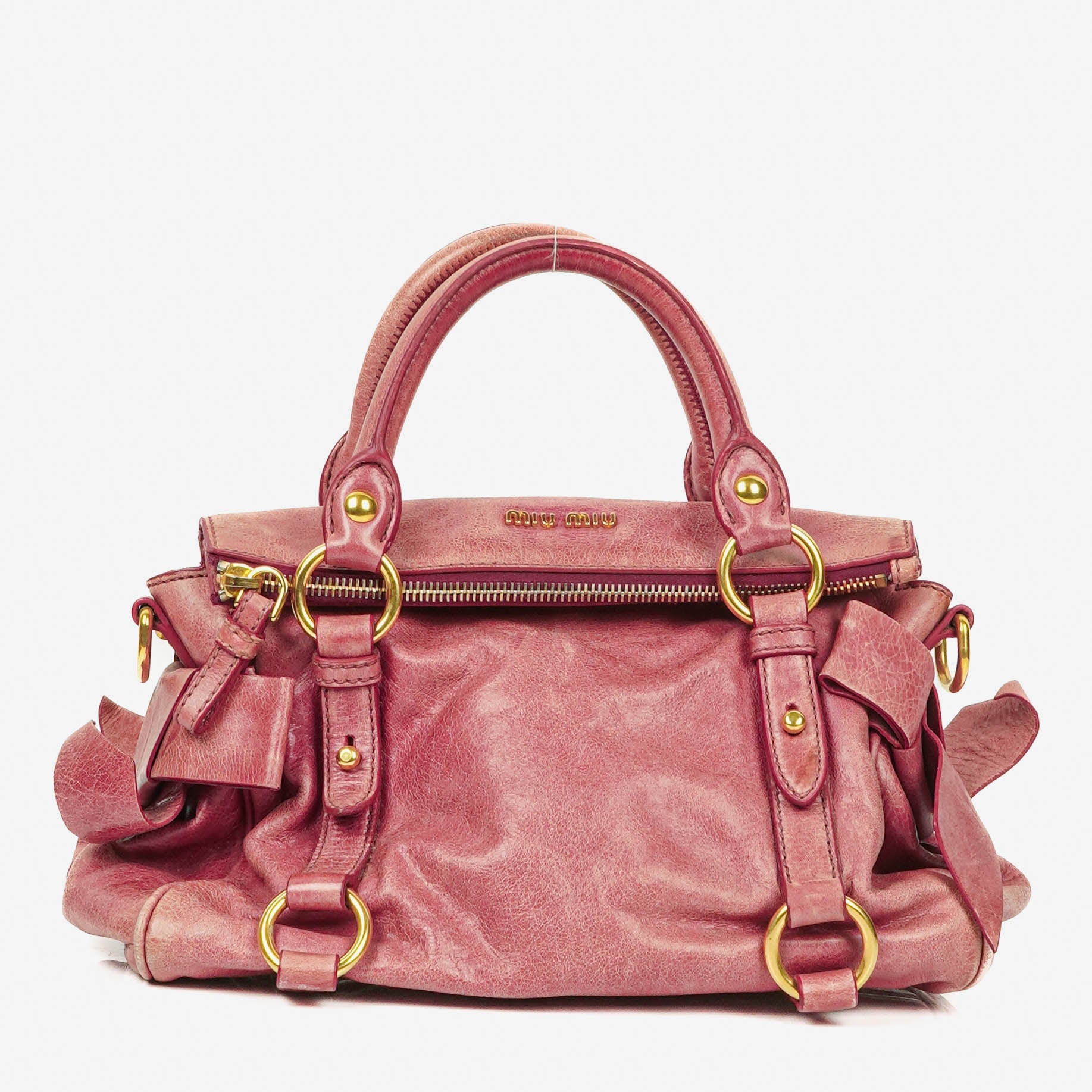 Miu Miu Vitello Bow Satchel Bag