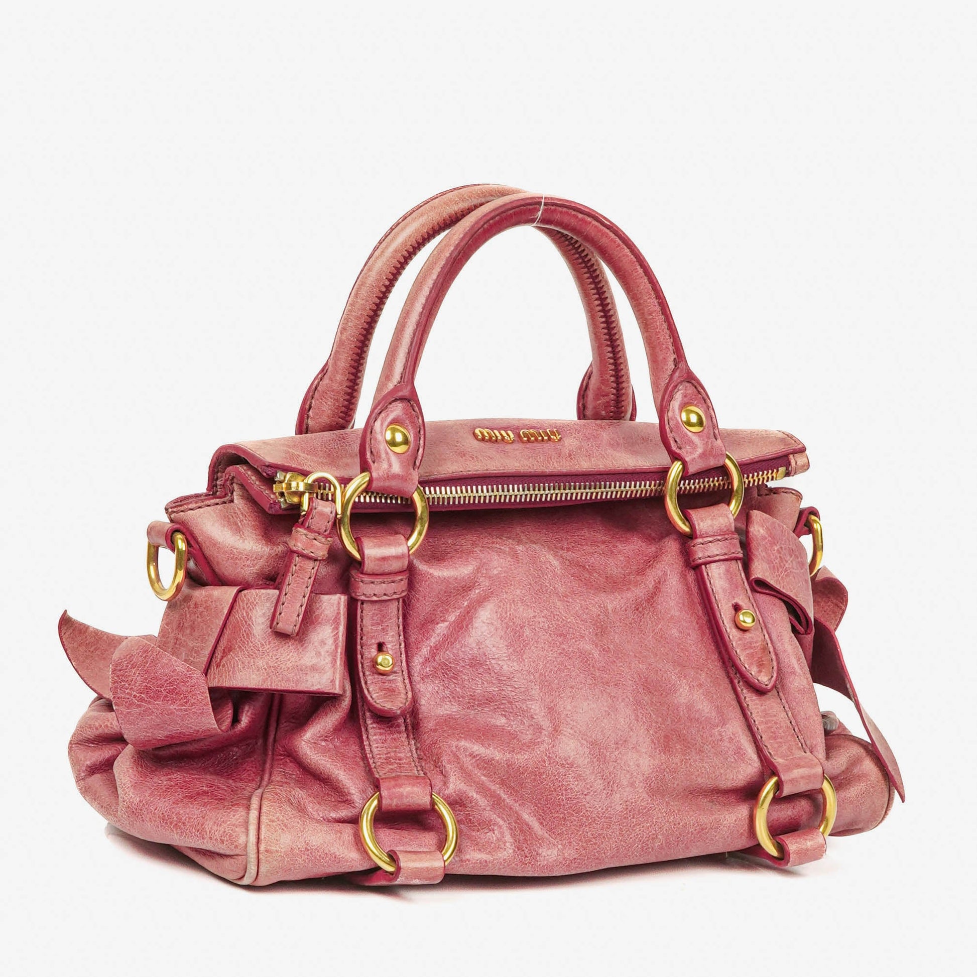 Miu Miu Vitello Bow Satchel Bag