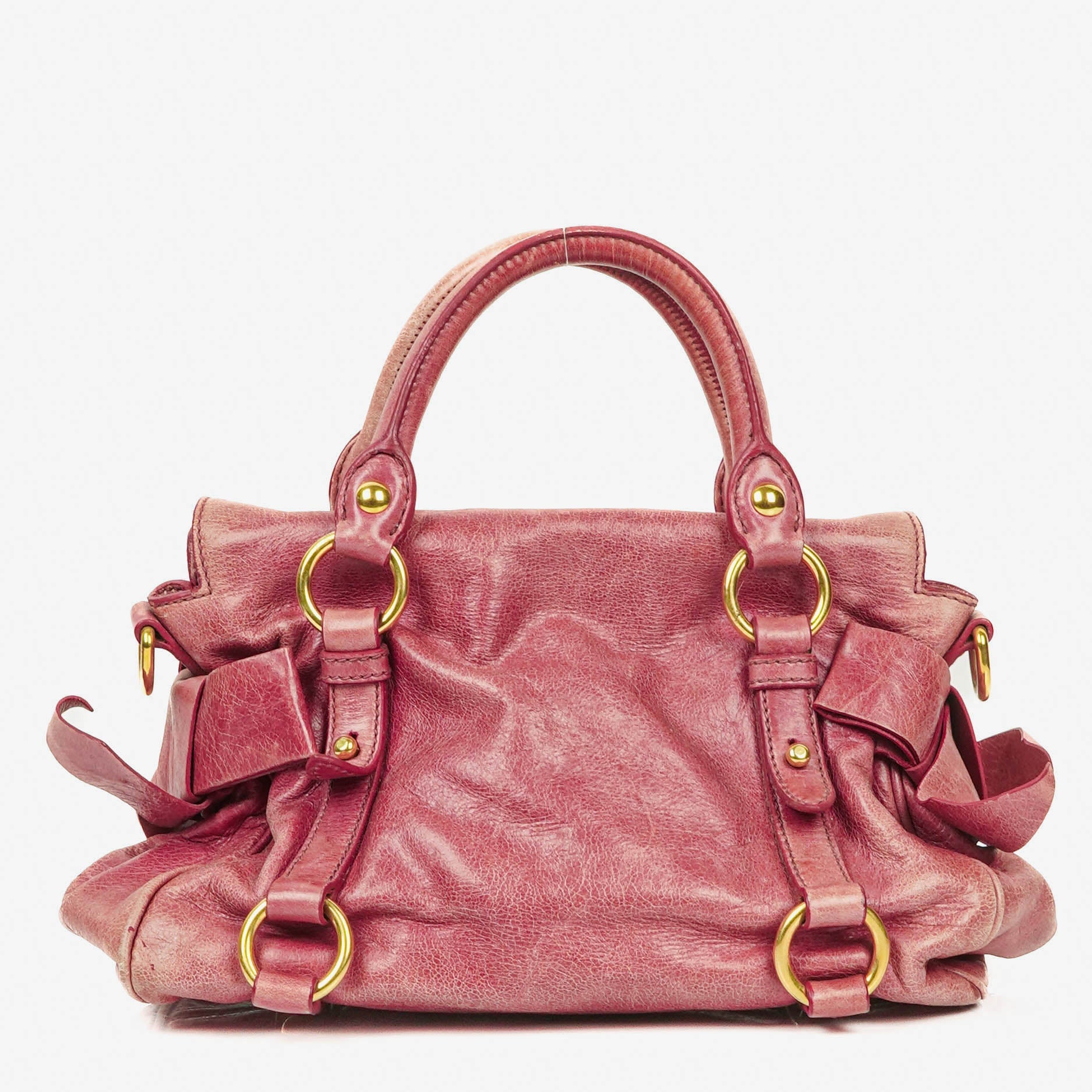 Miu Miu Vitello Bow Satchel Bag