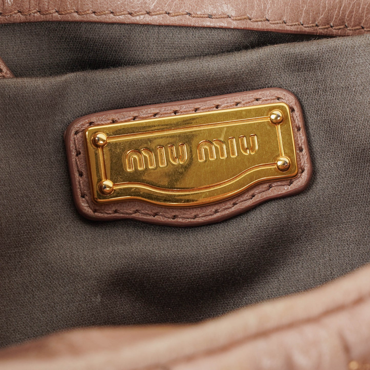 Miu Miu Matelasse Leder-Tote-Bag
