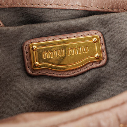 Miu Miu Matelasse Leder-Tote-Bag