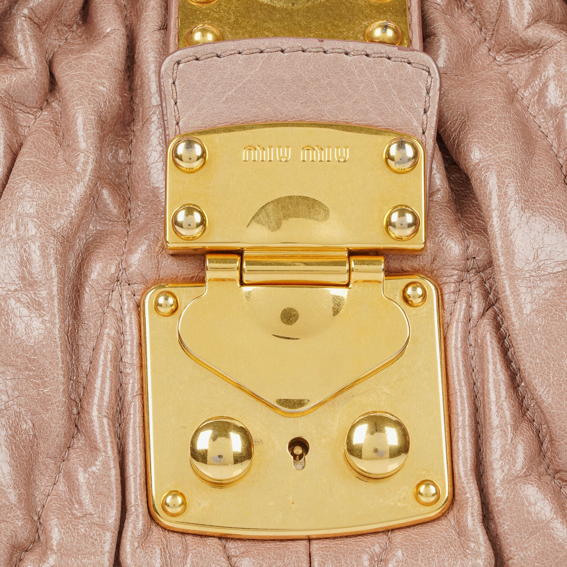 Miu Miu Matelasse Leder-Tote-Bag