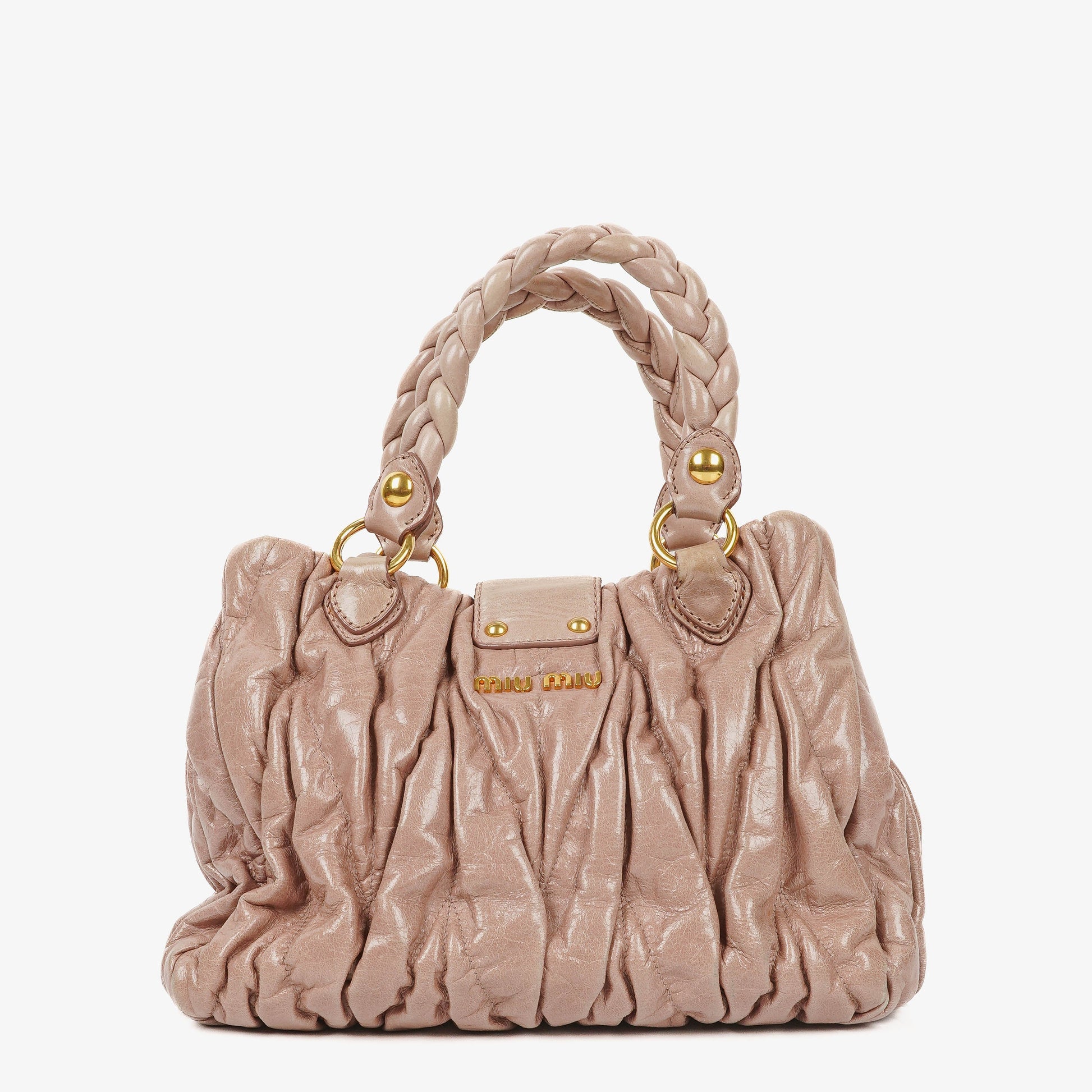 Miu Miu Matelasse Leder-Tote-Bag