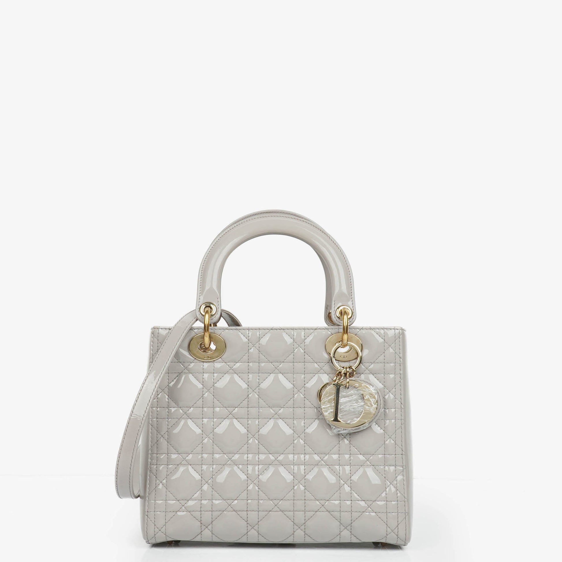 Dior Lady Dior Vintage Medium Handtasche aus Lack-Kalbsleder