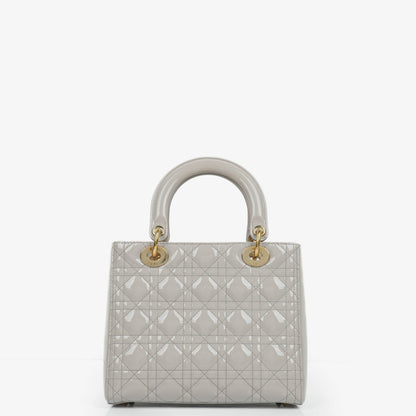 Dior Lady Dior Vintage Medium Handtasche aus Lack-Kalbsleder