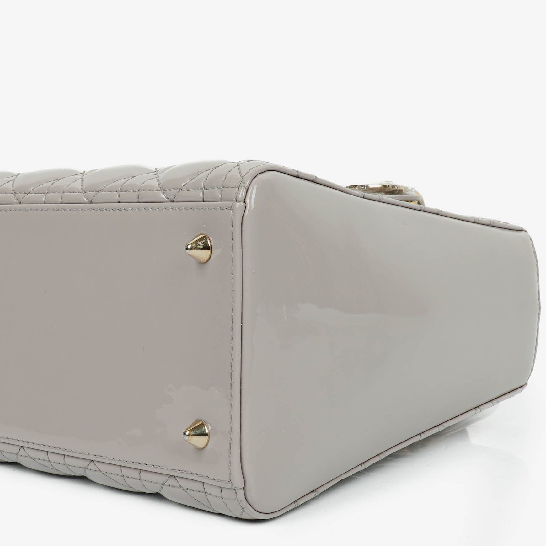 Dior Lady Dior Vintage Medium Handtasche aus Lack-Kalbsleder