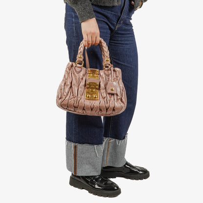 Miu Miu Matelasse Leder-Tote-Bag