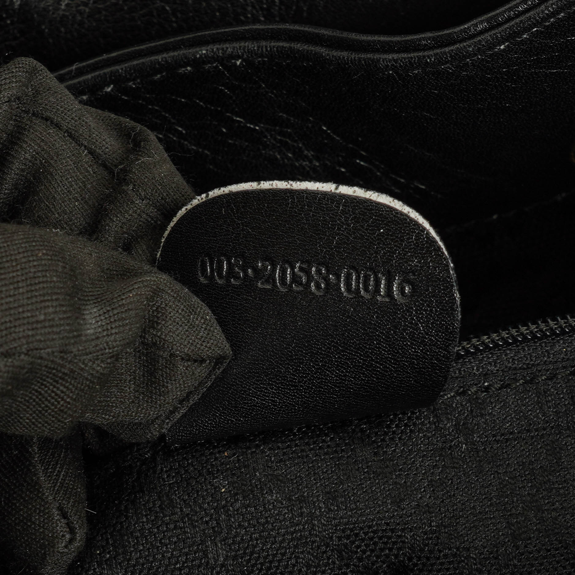 Gucci Vintage Bamboo Rucksack aus schwarzem Leder
