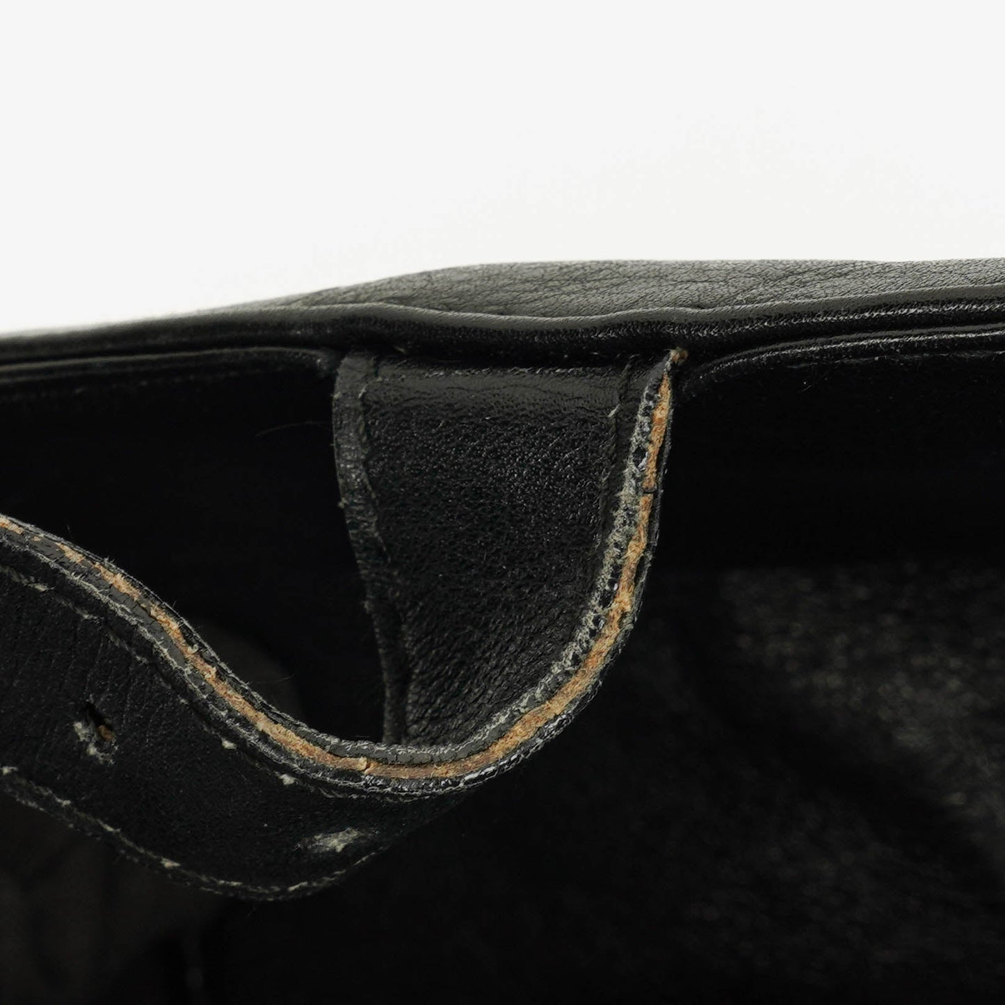 Gucci Vintage Bamboo Rucksack aus schwarzem Leder