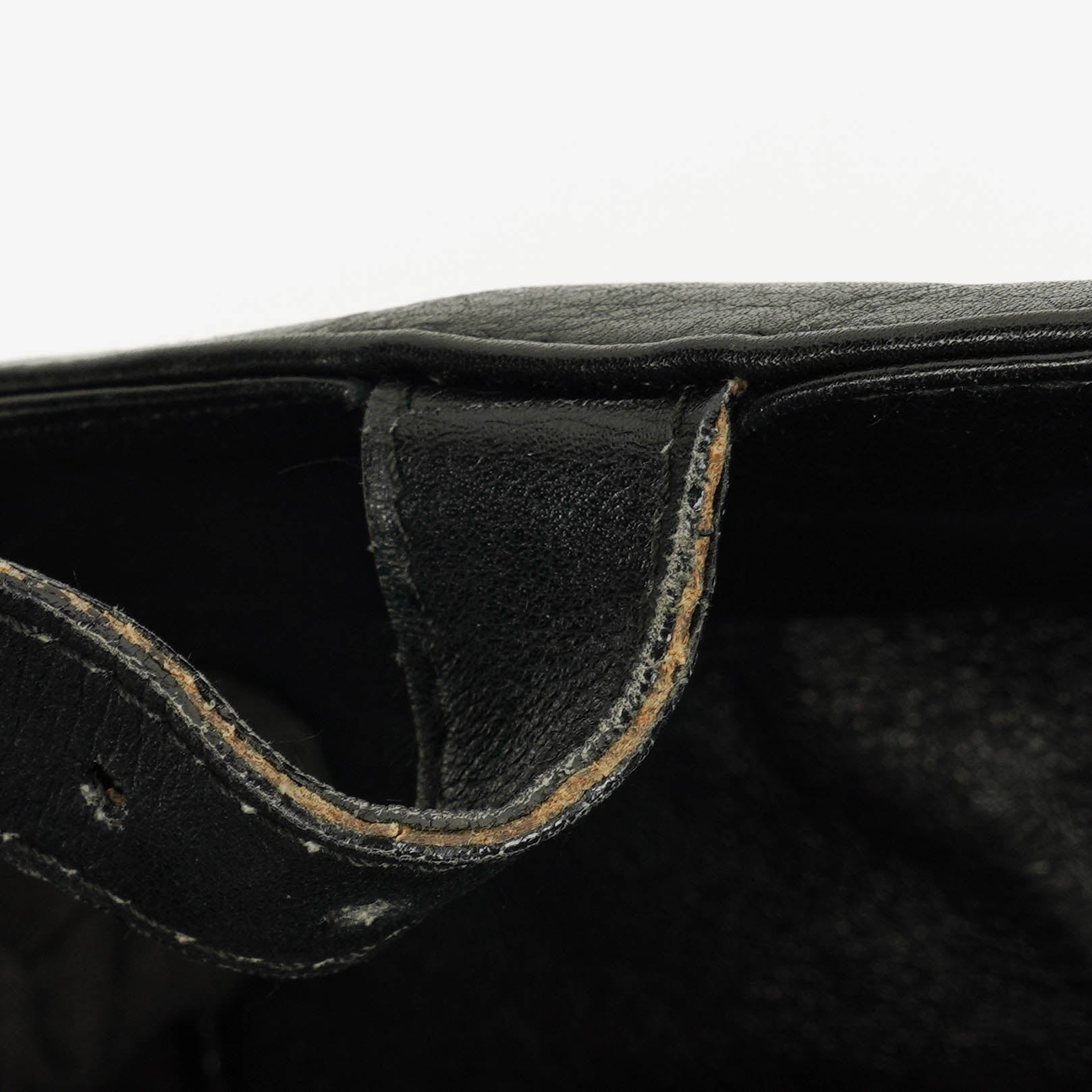 Gucci Vintage Bamboo Rucksack aus schwarzem Leder