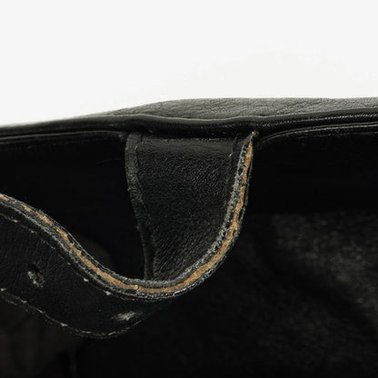 Gucci Vintage Bamboo Rucksack aus schwarzem Leder