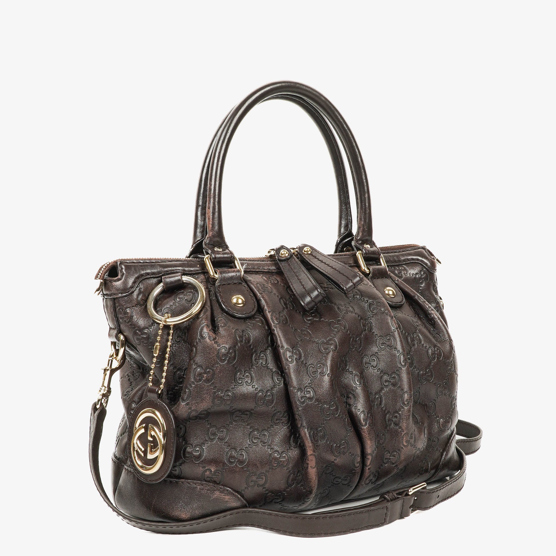 Gucci Suckey Hobo-Tasche aus Guccissima Leder