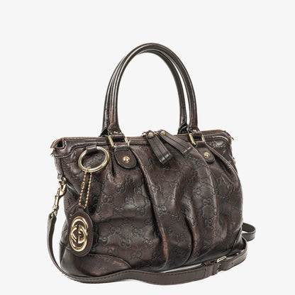 Gucci Suckey Hobo-Tasche aus Guccissima Leder