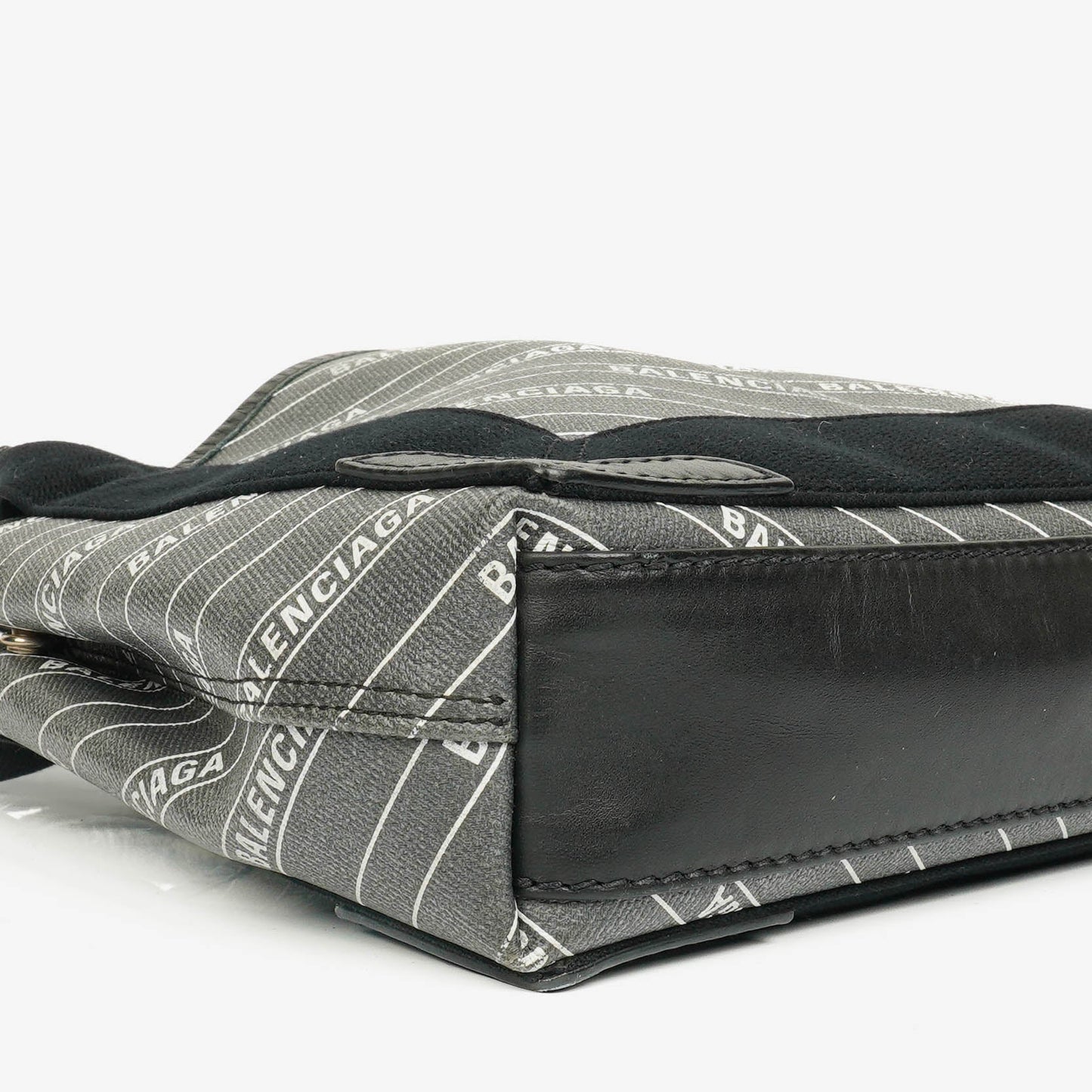 Balenciaga Cabas XS aus Navy Canvas und Kalbsleder mit Logo-Print