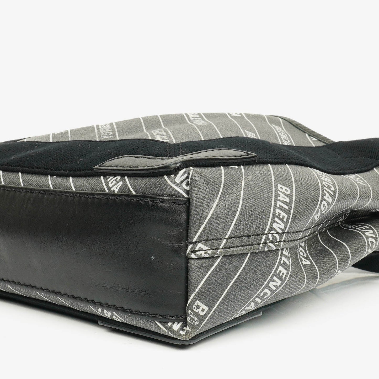 Balenciaga Cabas XS aus Navy Canvas und Kalbsleder mit Logo-Print