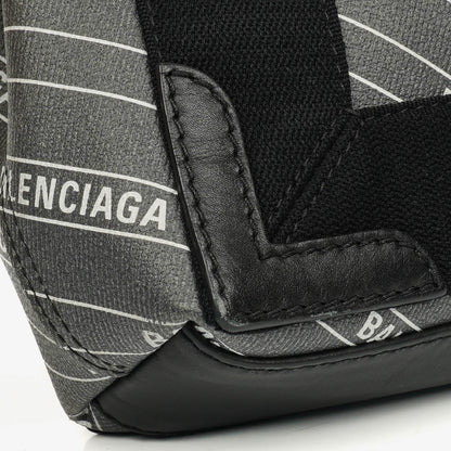 Balenciaga Cabas XS aus Navy Canvas und Kalbsleder mit Logo-Print