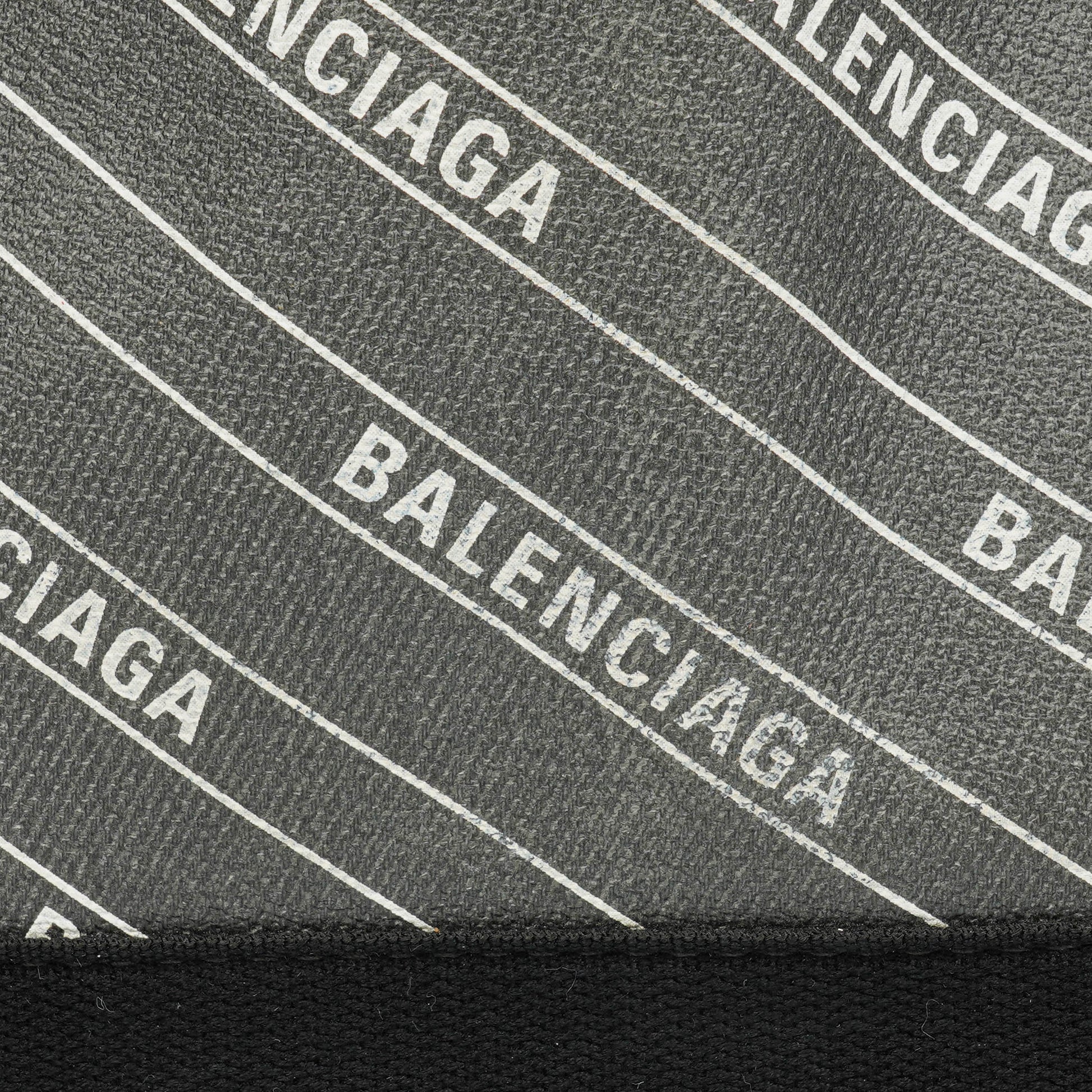 Balenciaga Cabas XS aus Navy Canvas und Kalbsleder mit Logo-Print
