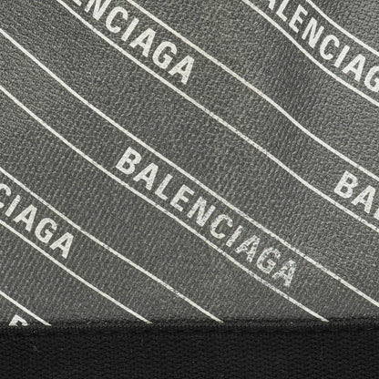 Balenciaga Cabas XS aus Navy Canvas und Kalbsleder mit Logo-Print