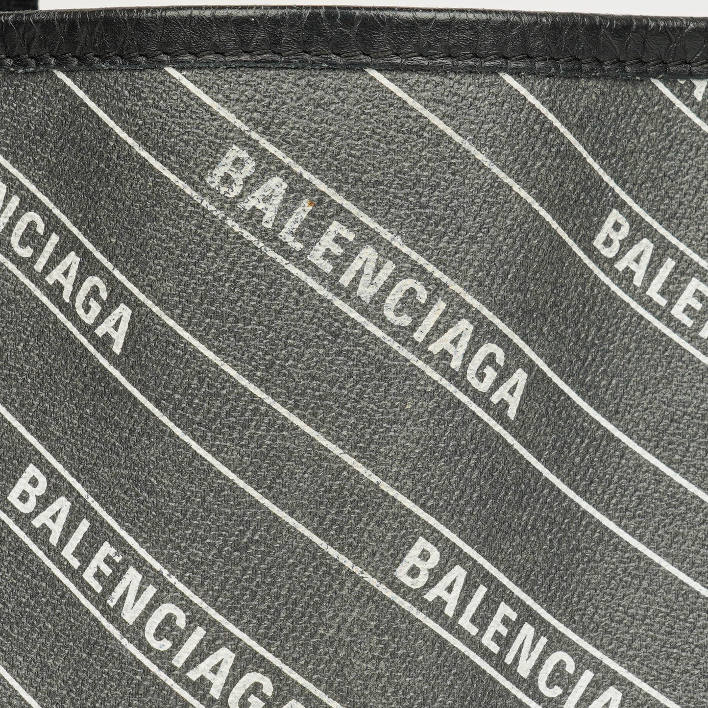 Balenciaga Cabas XS aus Navy Canvas und Kalbsleder mit Logo-Print