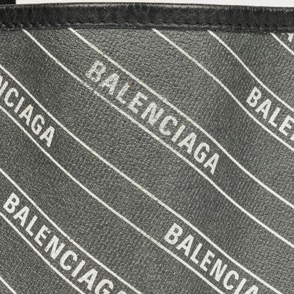 Balenciaga Cabas XS aus Navy Canvas und Kalbsleder mit Logo-Print