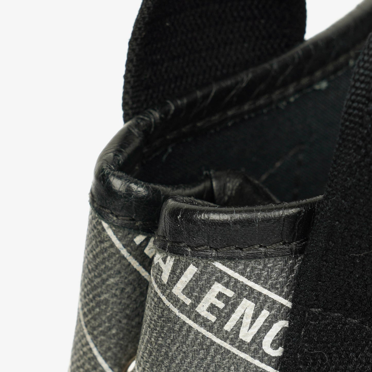 Balenciaga Cabas XS aus Navy Canvas und Kalbsleder mit Logo-Print