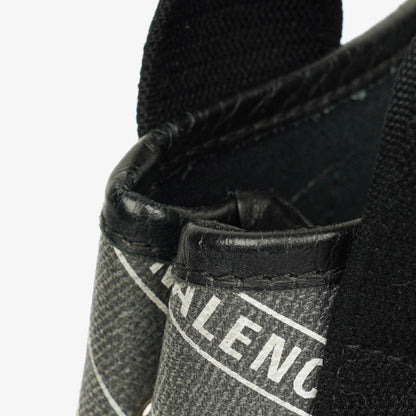 Balenciaga Cabas XS aus Navy Canvas und Kalbsleder mit Logo-Print
