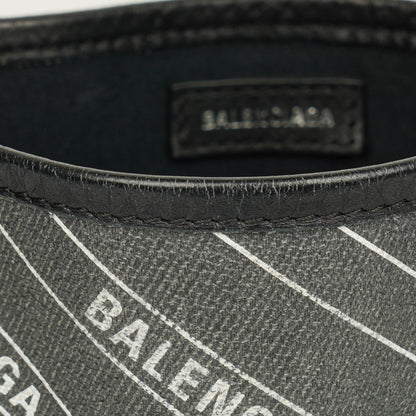Balenciaga Cabas XS aus Navy Canvas und Kalbsleder mit Logo-Print
