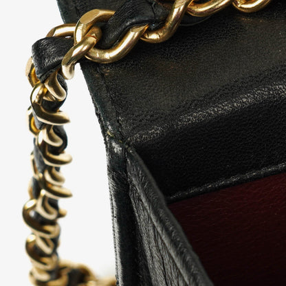 Chanel Classic Single Flap Bag aus schwarzem gestepptem Lammleder mit 24K vergoldeter Hardware