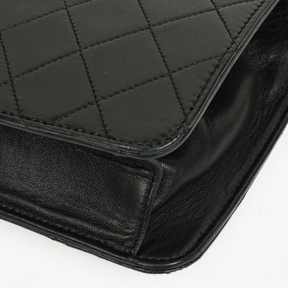 Chanel Classic Single Flap Bag aus schwarzem gestepptem Lammleder mit 24K vergoldeter Hardware
