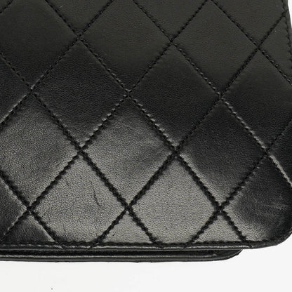 Chanel Classic Single Flap Bag aus schwarzem gestepptem Lammleder mit 24K vergoldeter Hardware