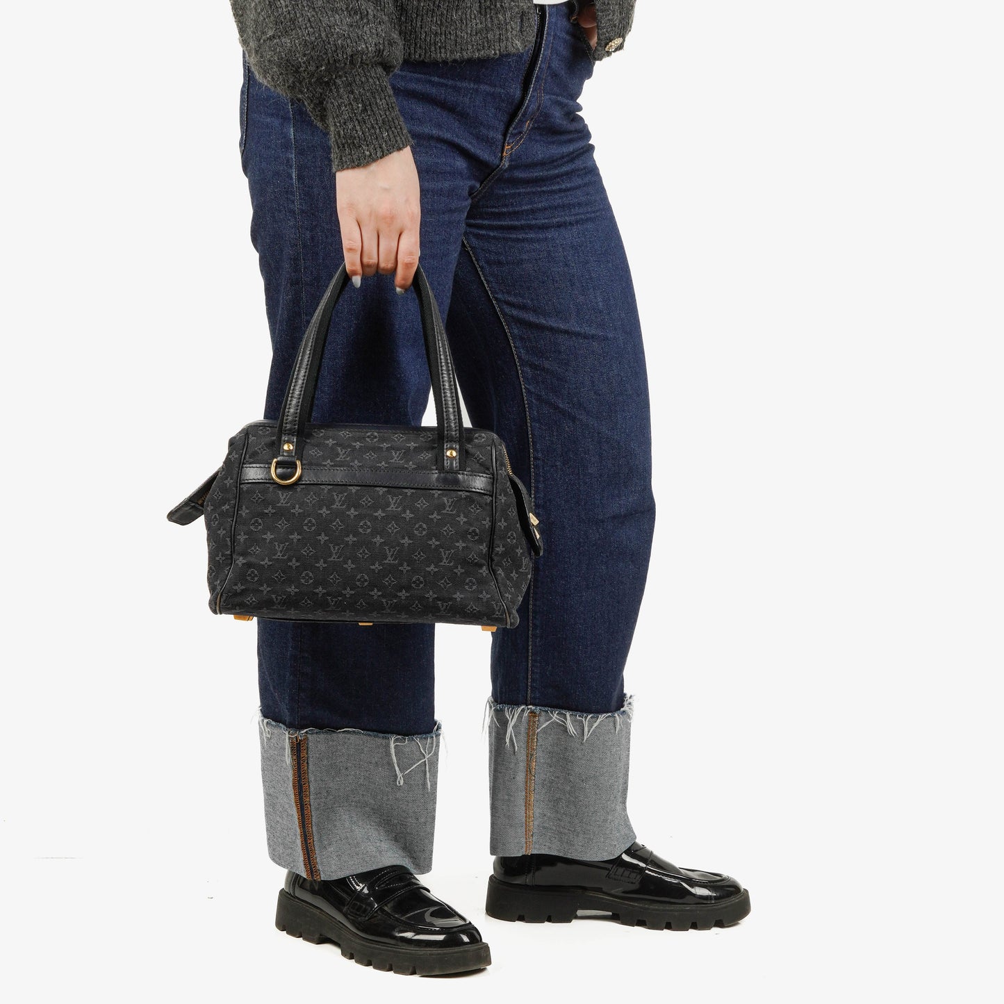 Louis Vuitton Josephine PM Tasche in Navy aus Mini Lin