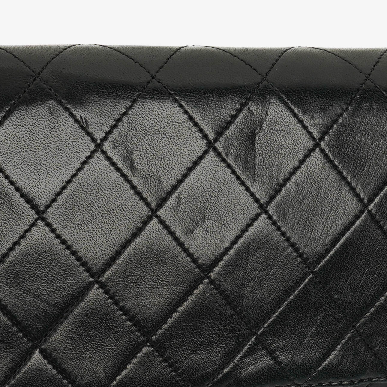 Chanel Classic Single Flap Bag aus schwarzem gestepptem Lammleder mit 24K vergoldeter Hardware