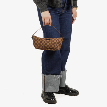 Gucci Mini Baguette Pochette Boat Tasche mit GG Monogram