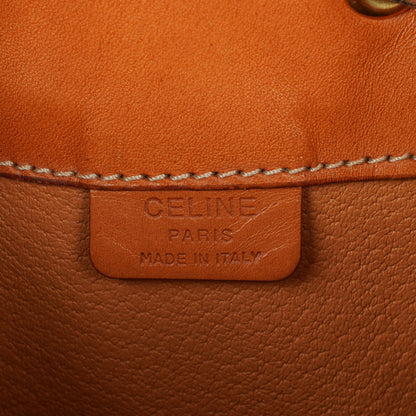 CELINE Vintage Macadam Triomphe Beuteltasche mit Kordelzug in Braun