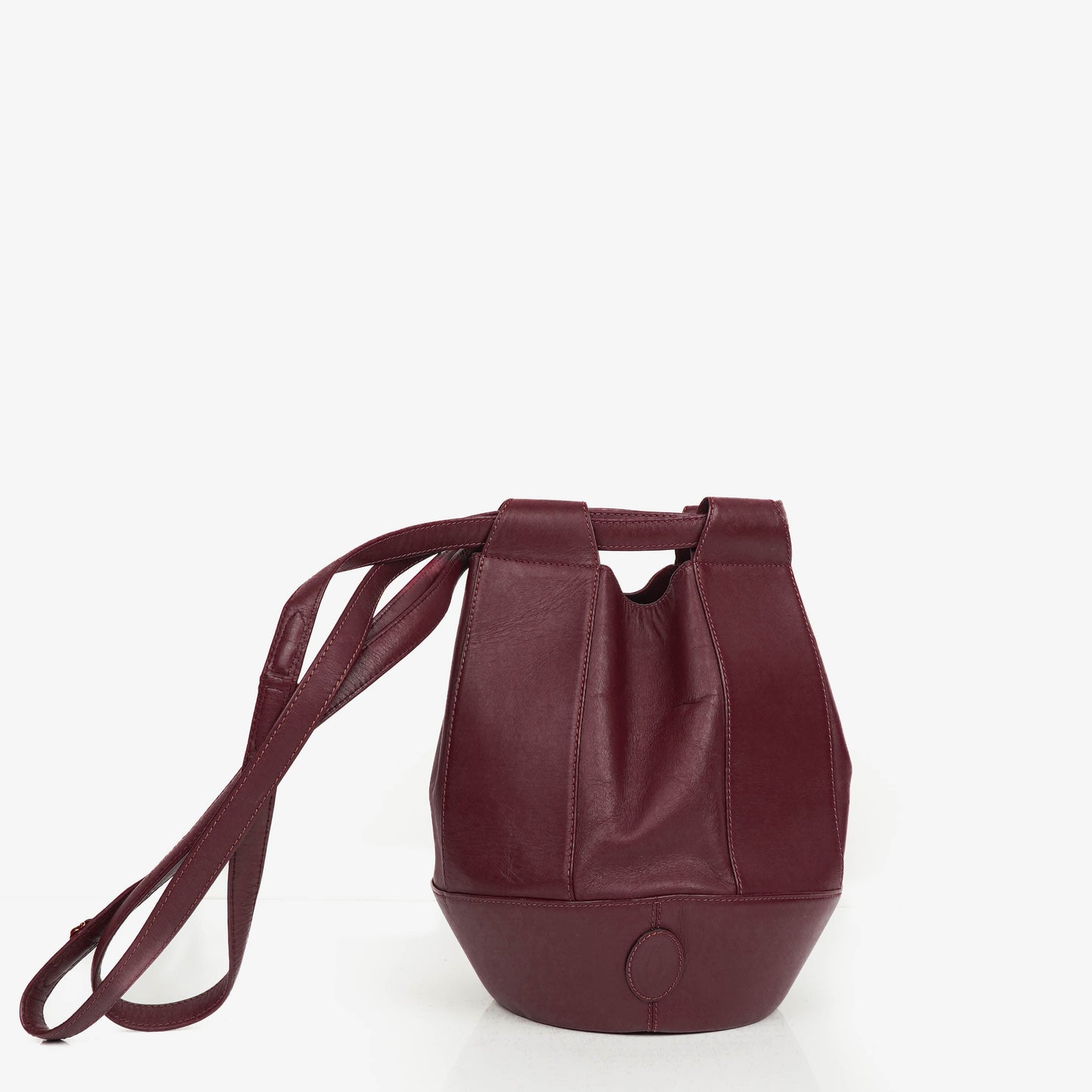 Cartier Must de Cartier kleine Bucket-Tasche aus burgunderrotem Leder