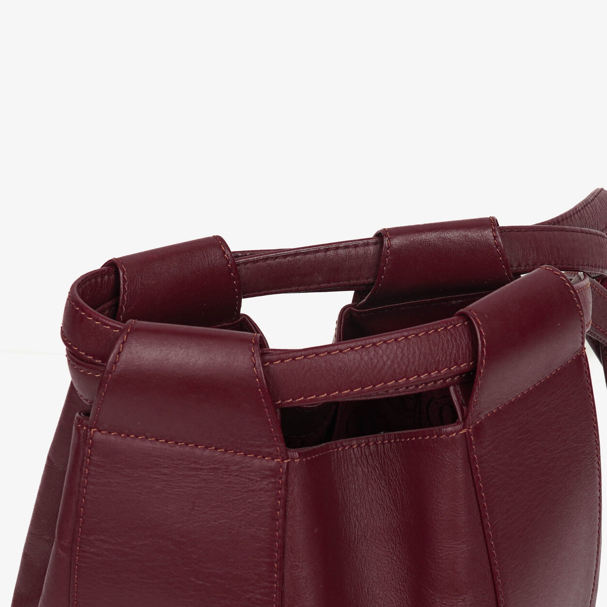 Cartier Must de Cartier kleine Bucket-Tasche aus burgunderrotem Leder