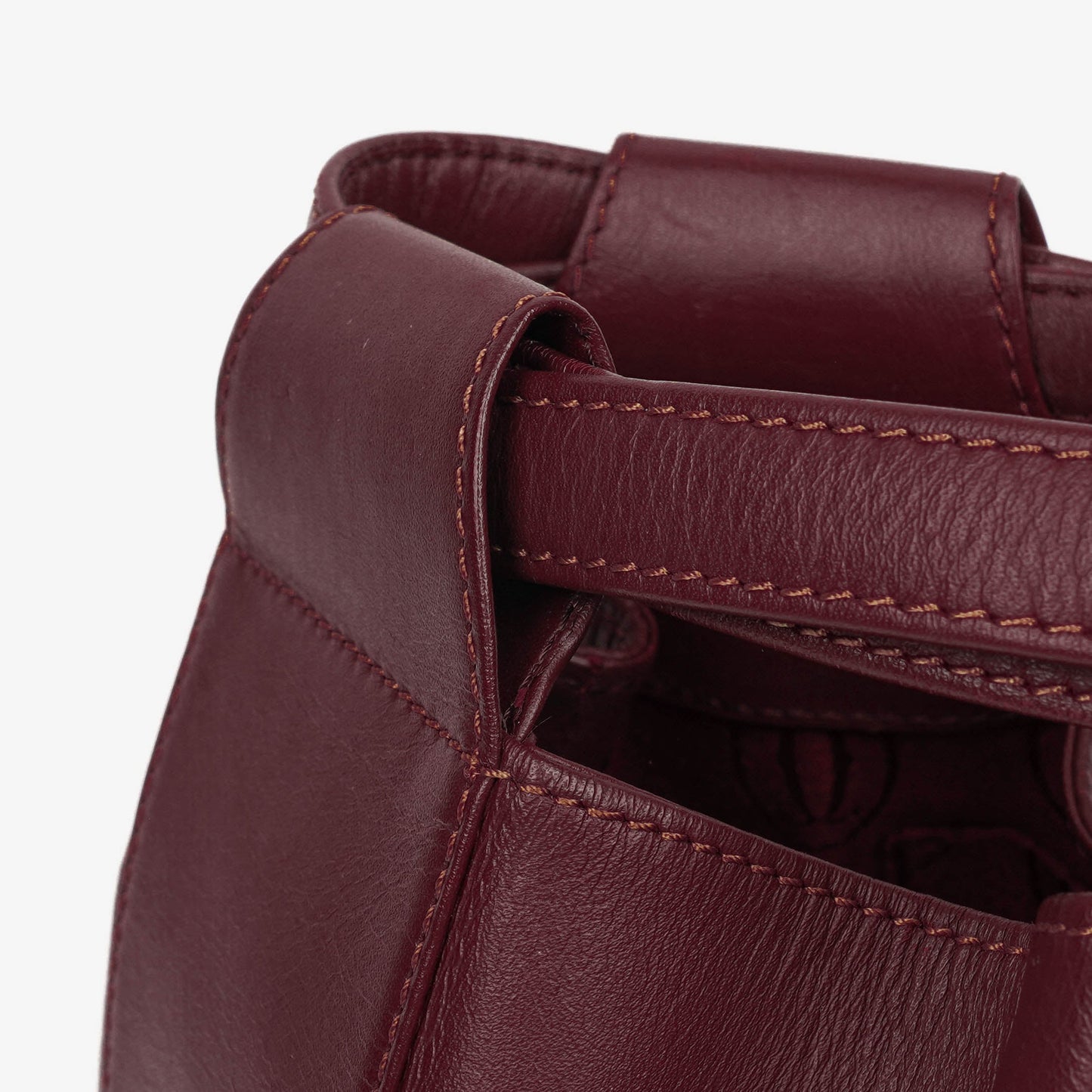 Cartier Must de Cartier kleine Bucket-Tasche aus burgunderrotem Leder