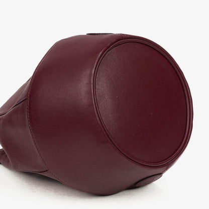 Cartier Must de Cartier kleine Bucket-Tasche aus burgunderrotem Leder