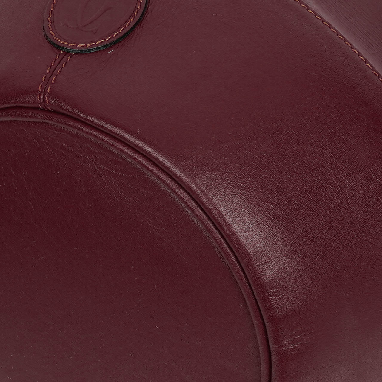 Cartier Must de Cartier kleine Bucket-Tasche aus burgunderrotem Leder