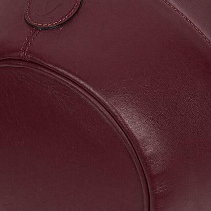 Cartier Must de Cartier kleine Bucket-Tasche aus burgunderrotem Leder