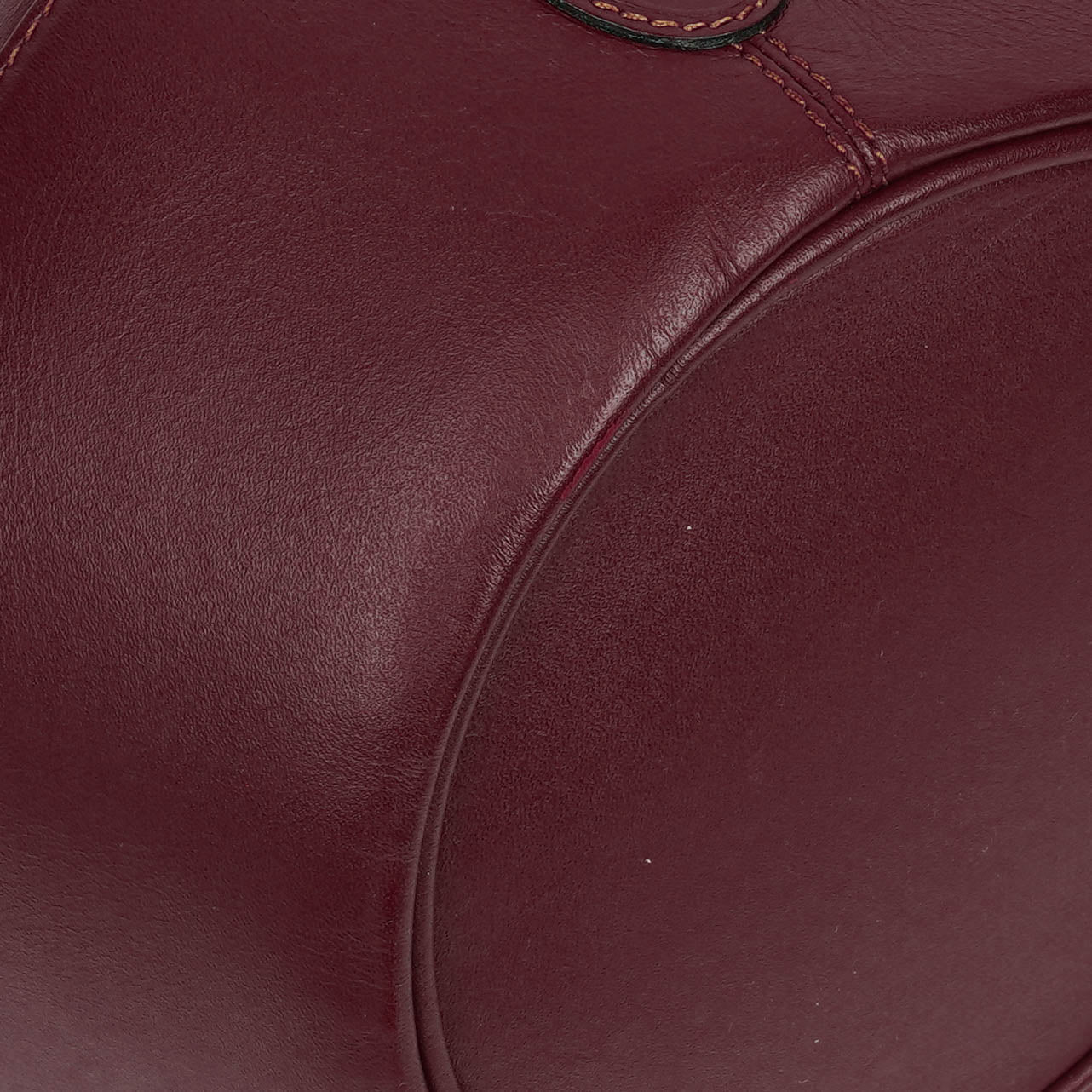 Cartier Must de Cartier kleine Bucket-Tasche aus burgunderrotem Leder