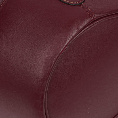 Cartier Must de Cartier kleine Bucket-Tasche aus burgunderrotem Leder