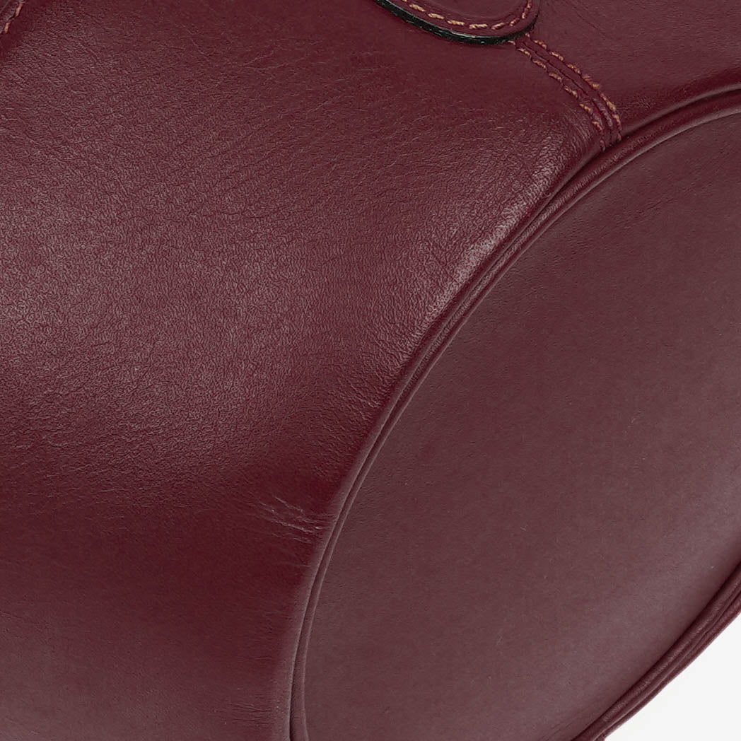 Cartier Must de Cartier kleine Bucket-Tasche aus burgunderrotem Leder