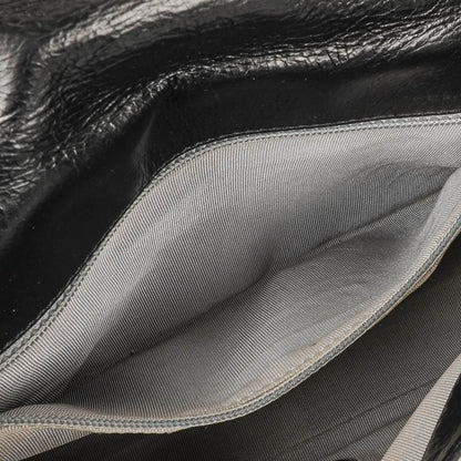 CHANEL Single Flap Bag aus schwarzem gestepptem Leder