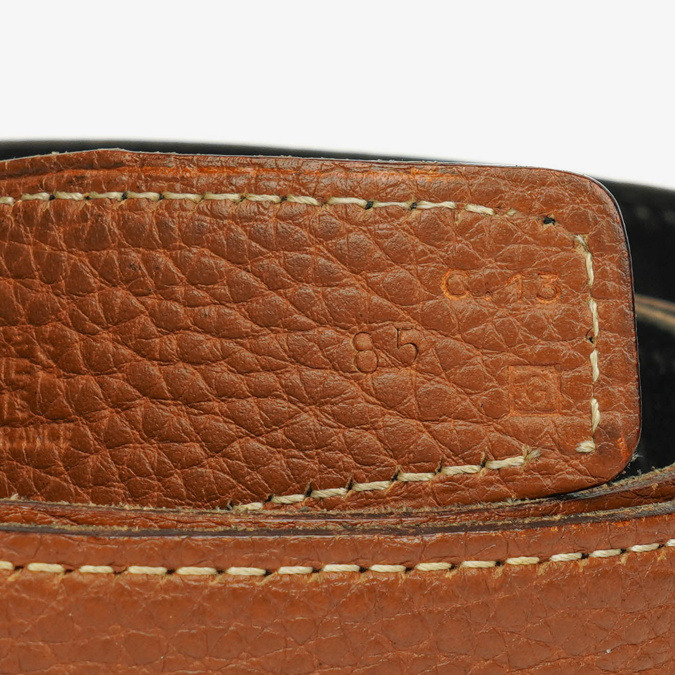 Hermès H Gürtel 30 mm aus schwarzem Togo-Leder mit goldfarbener Hardware, Größe 85