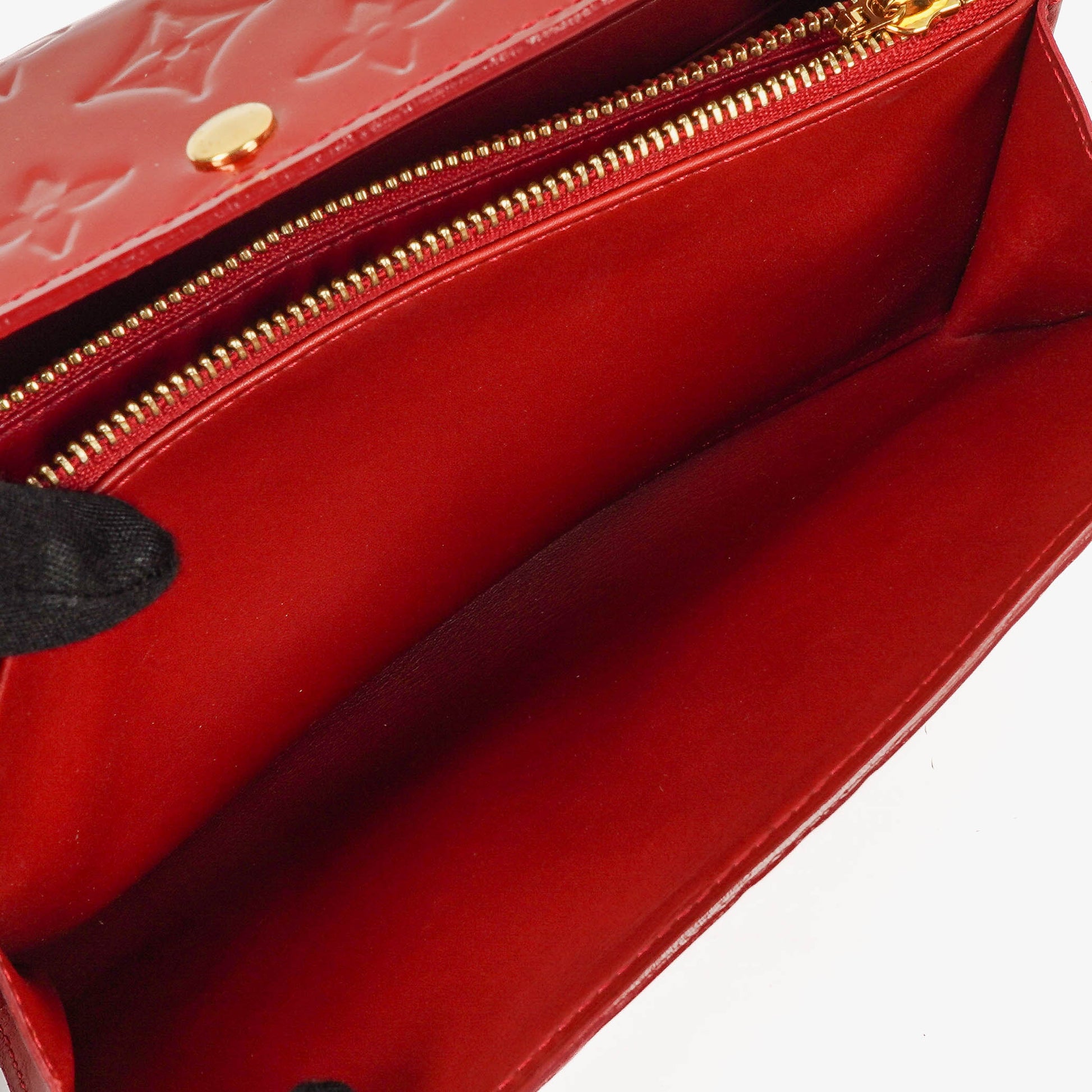 Louis Vuitton Sarah Geldbörse in Rouge Rot aus Monogram Vernis