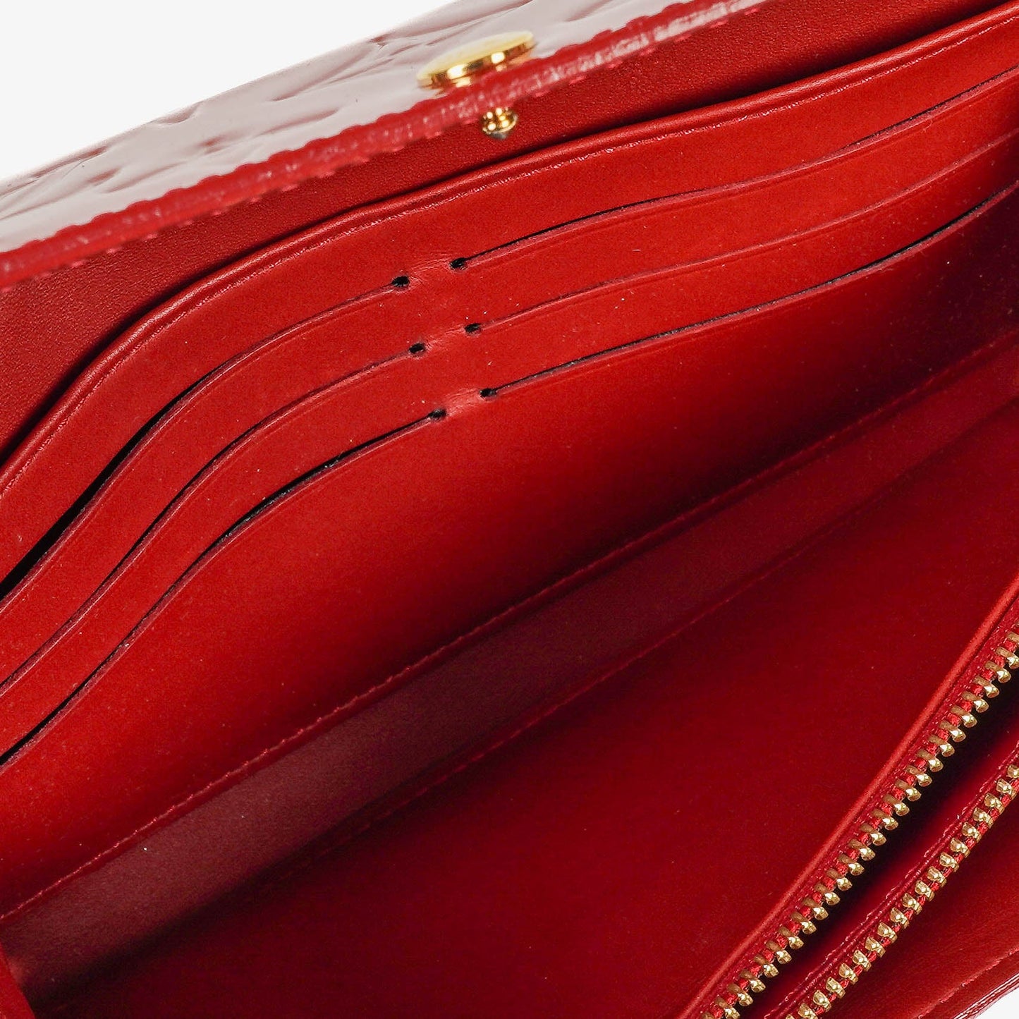 Louis Vuitton Sarah Geldbörse in Rouge Rot aus Monogram Vernis