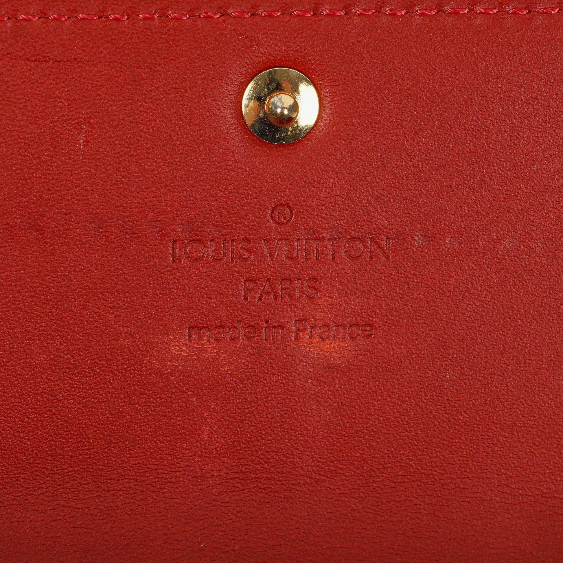 Louis Vuitton Sarah Geldbörse in Rouge Rot aus Monogram Vernis